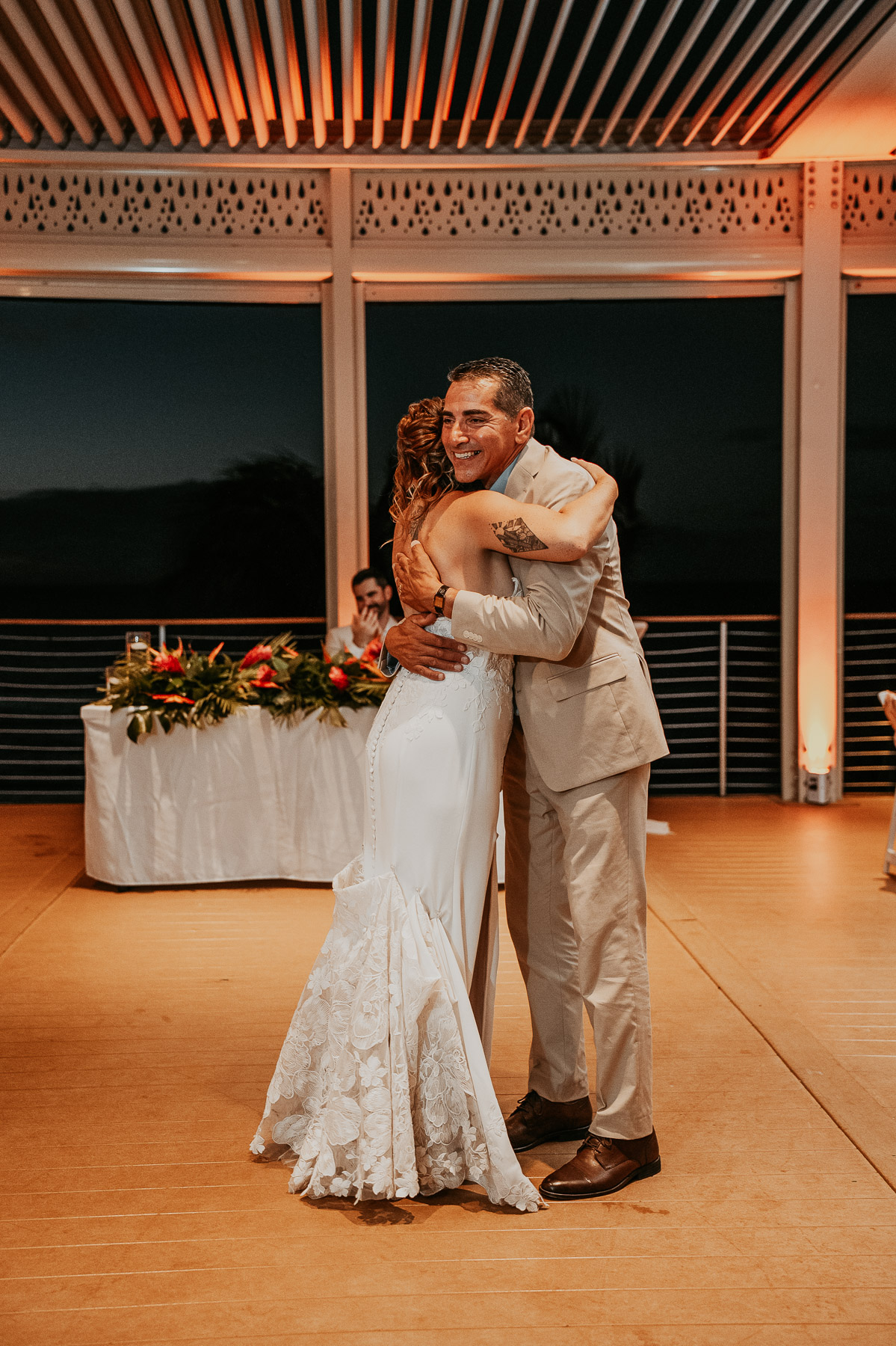 First daughter-father dance during reception at Marriot Isla Verde wedding venue
