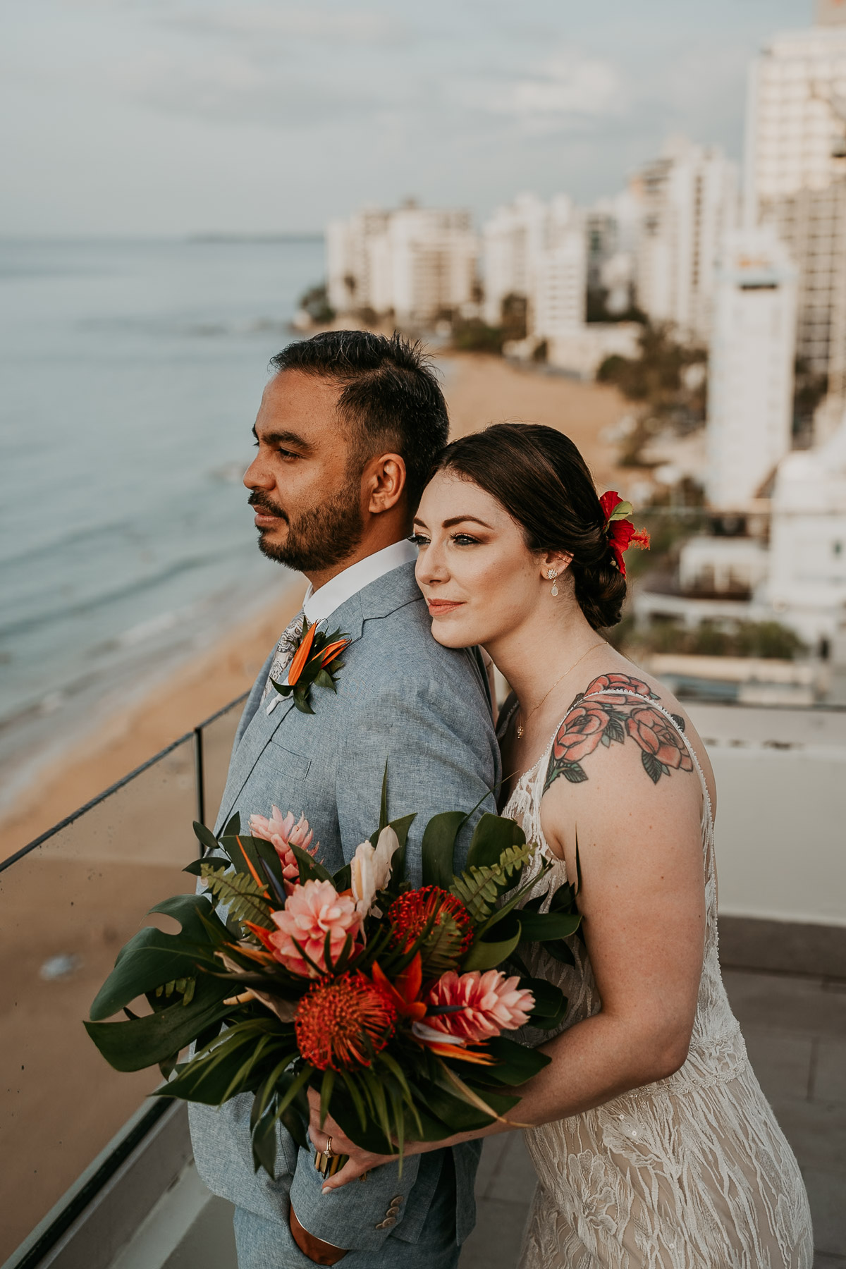 Multicultural La Concha Wedding Puerto Rico 