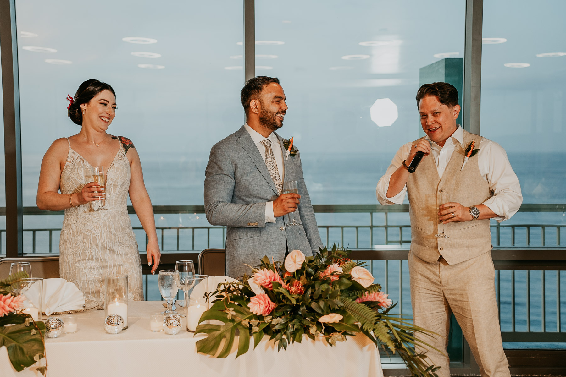 Wedding toast at La Concha Resort wedding.