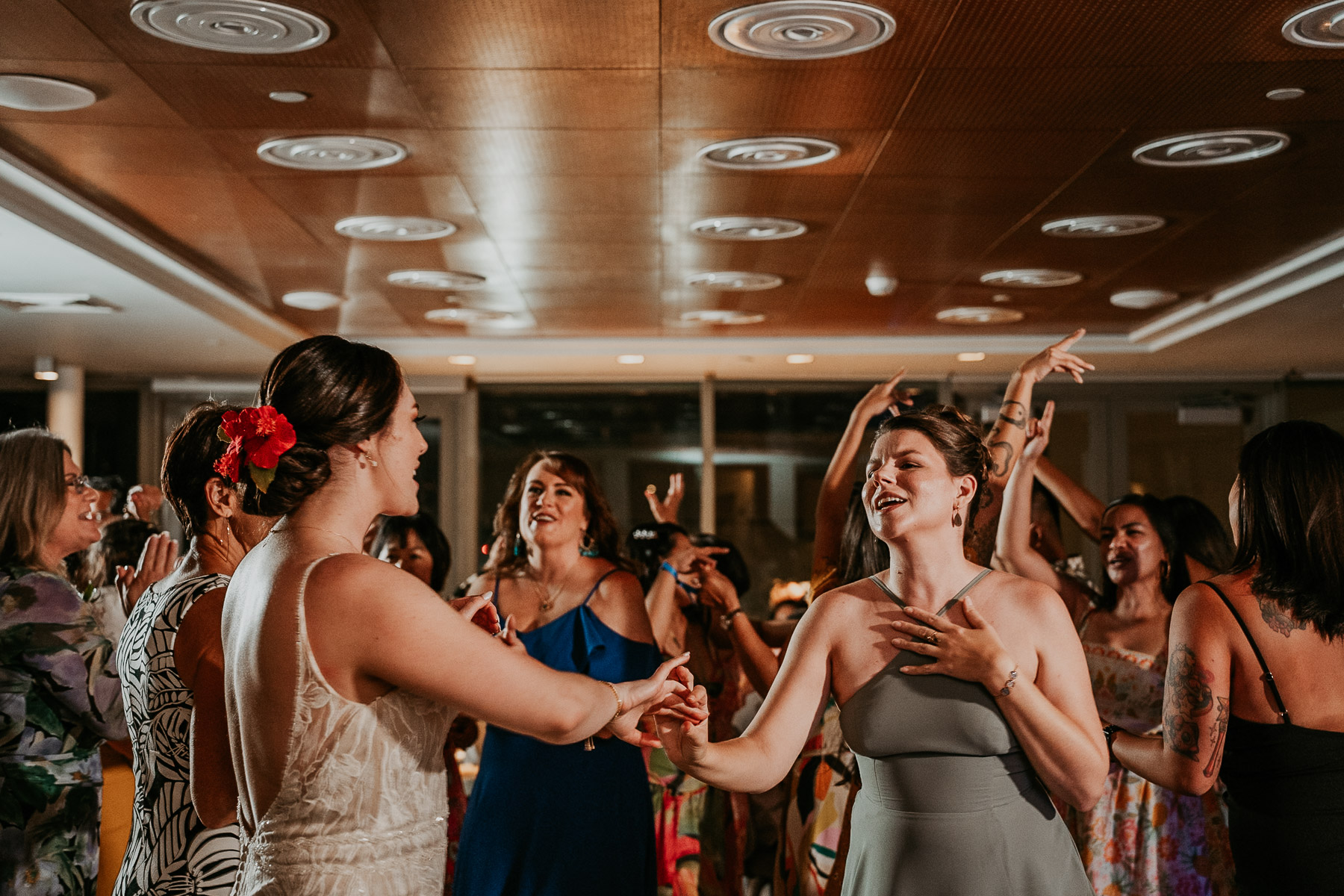 Dancing for Multicultural La Concha Wedding Puerto Rico.