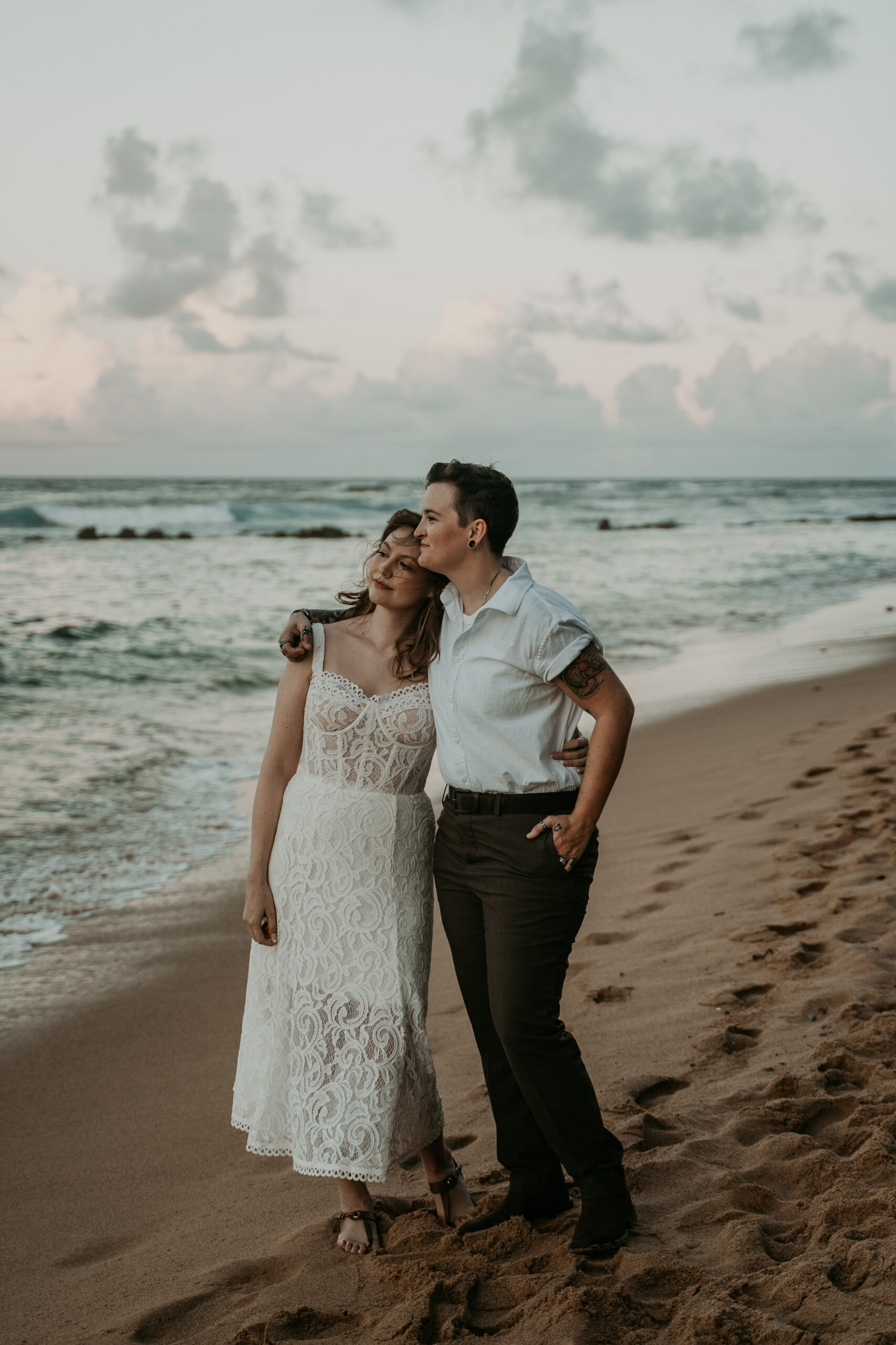 Couples at local beach during Old San Juan Couples Session