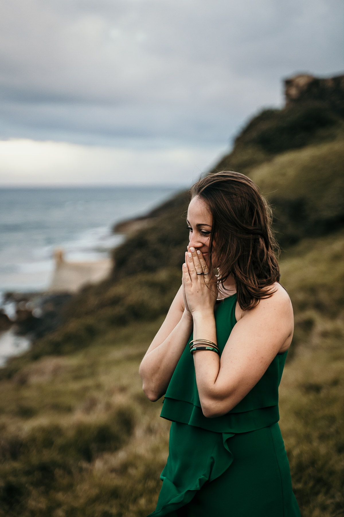 Surprise proposal reaction at Old San Juan.