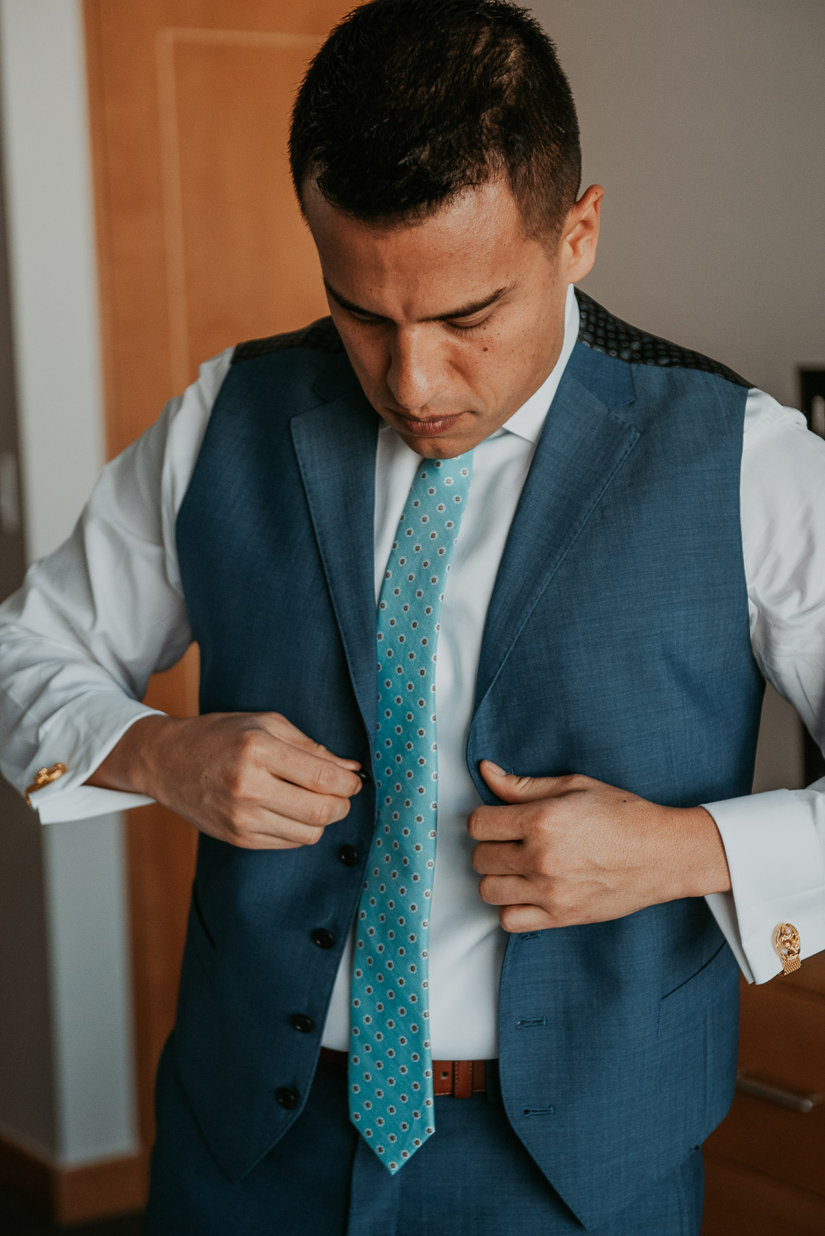 Groom getting ready at La Concha Resort