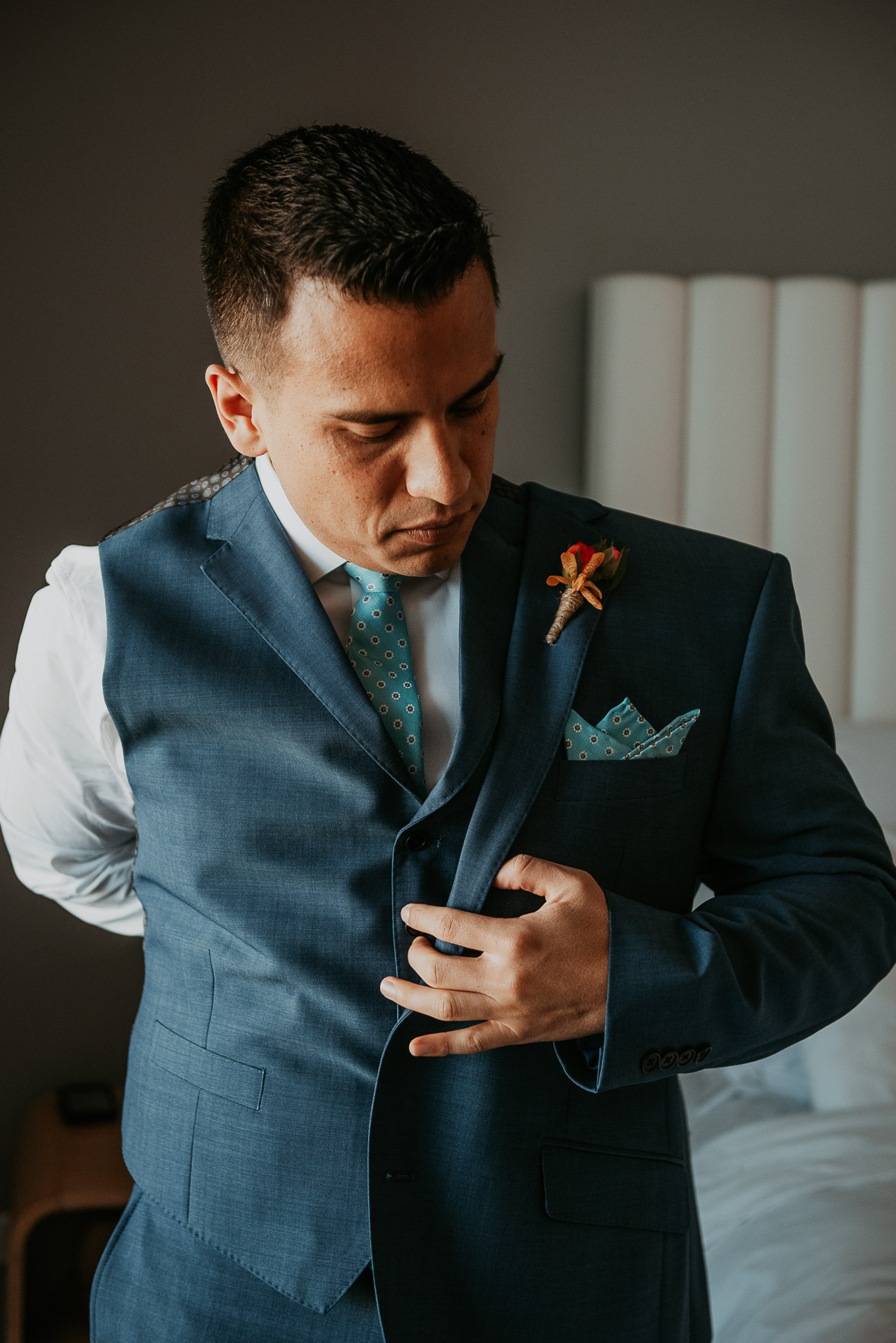 Groom getting ready at La Concha Resort