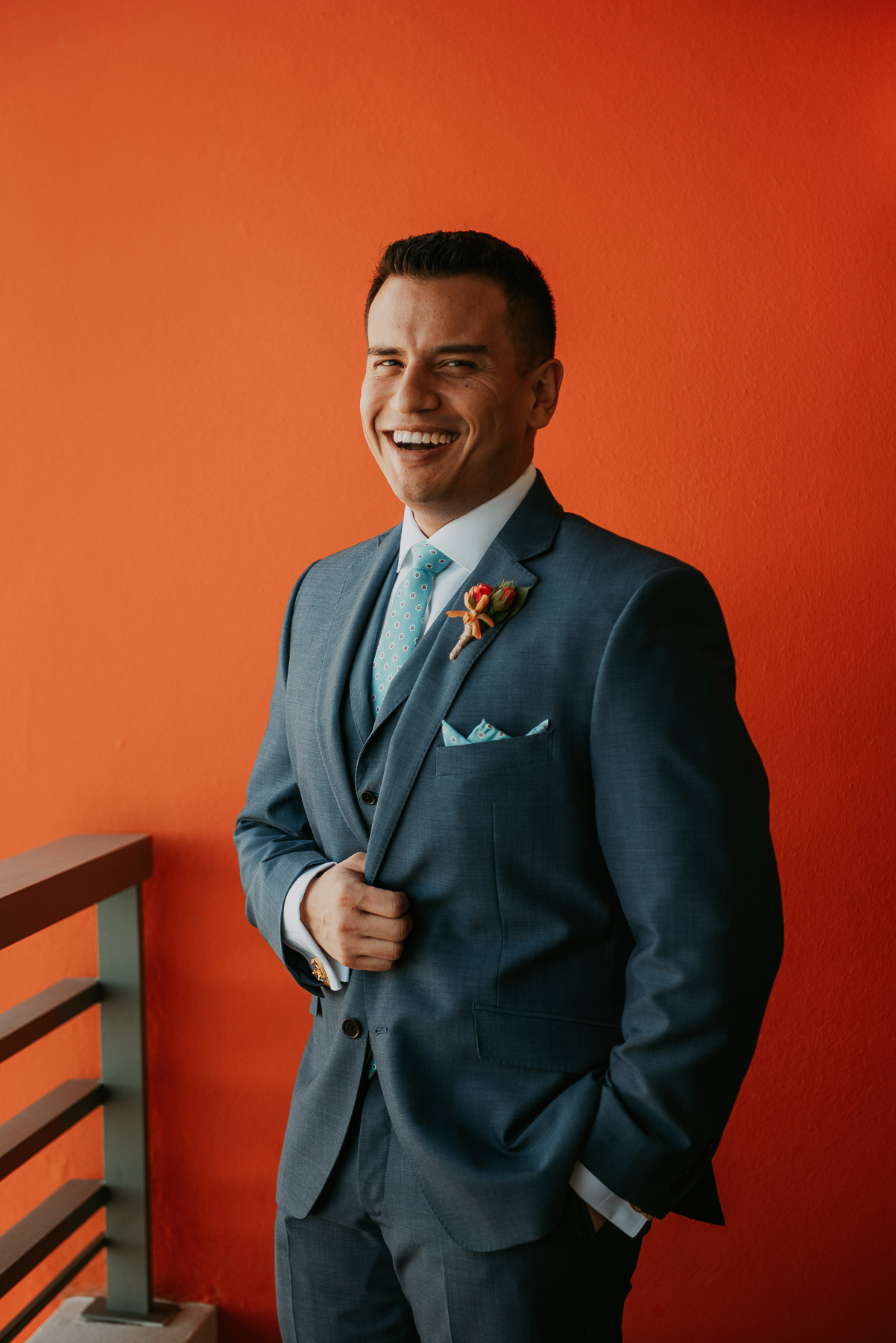 Groom getting ready at La Concha Resort