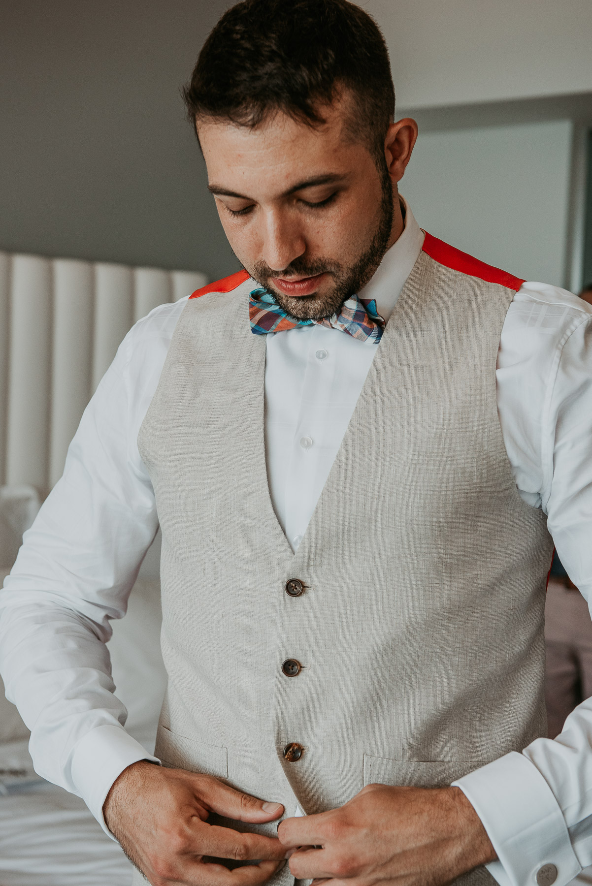 Groom getting ready at La Concha Resort