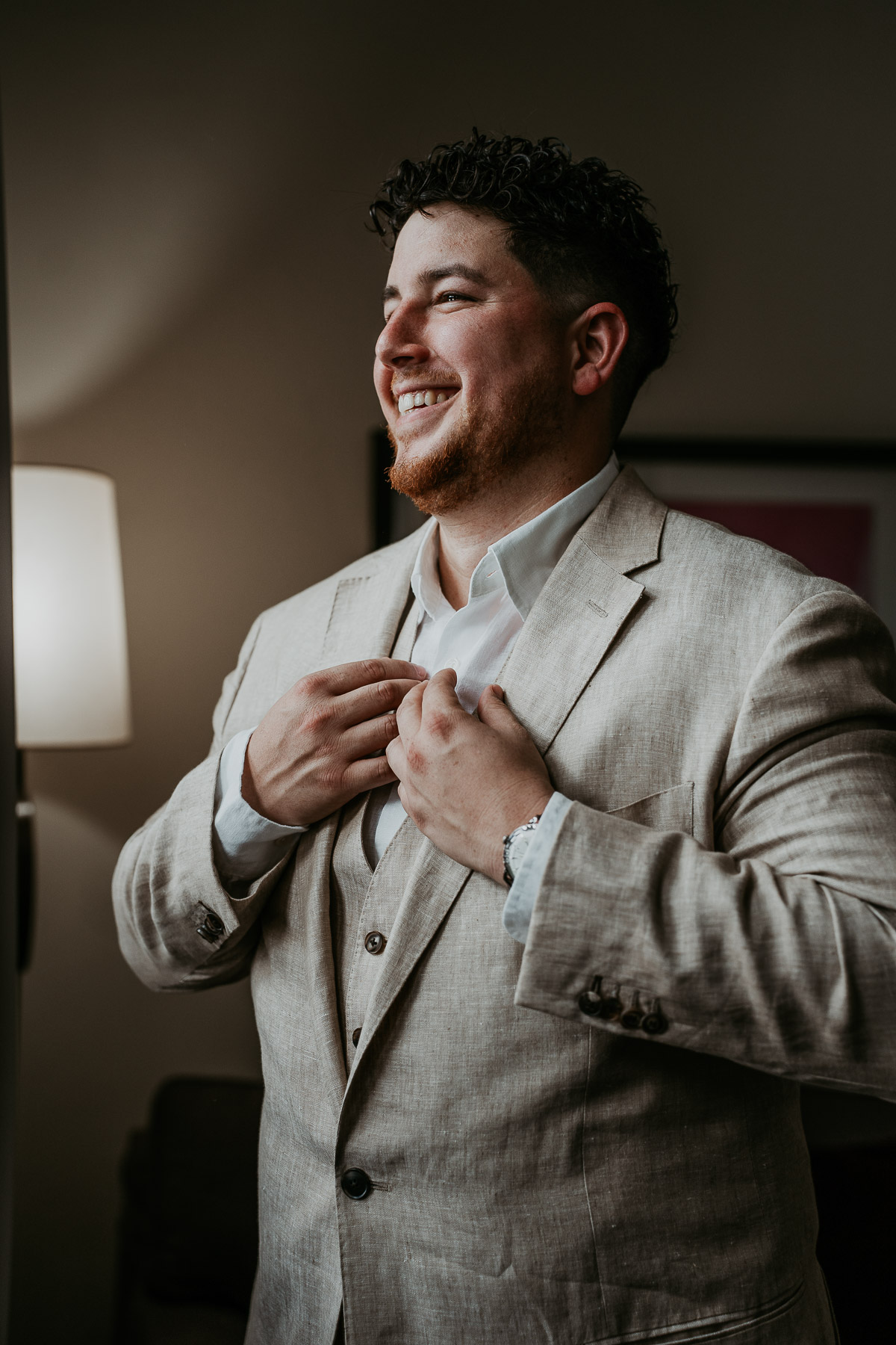 Groom getting ready at a Puerto RIco Wedding