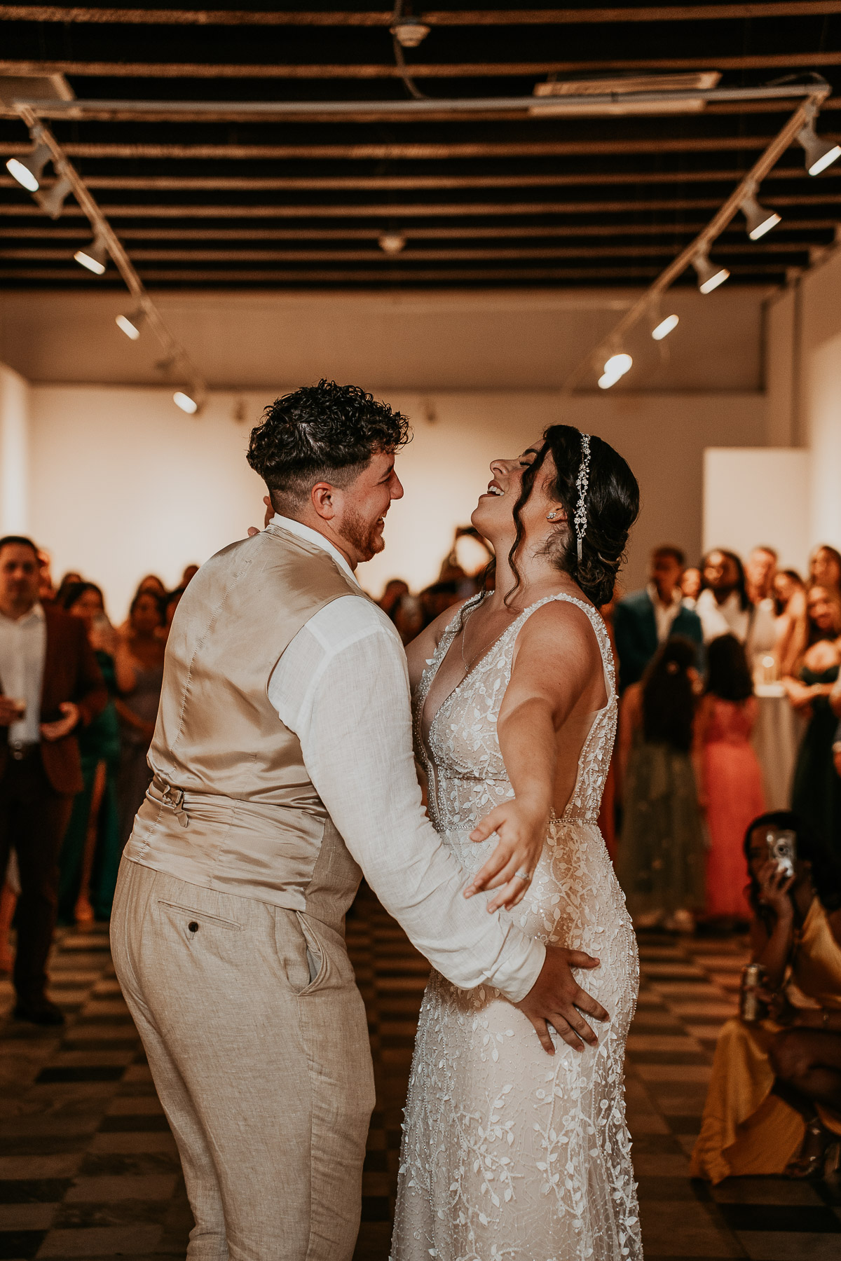 Bride and groom first dance