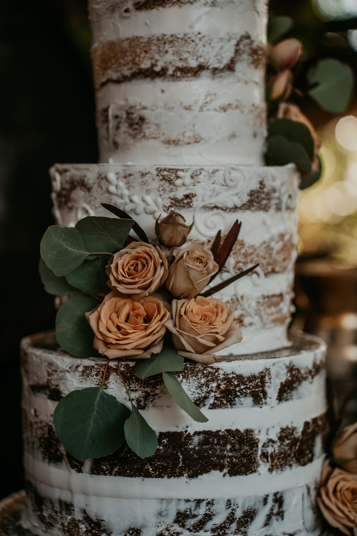 Naked cake detail at Hacienda Siesta Alegre for Destination Wedding