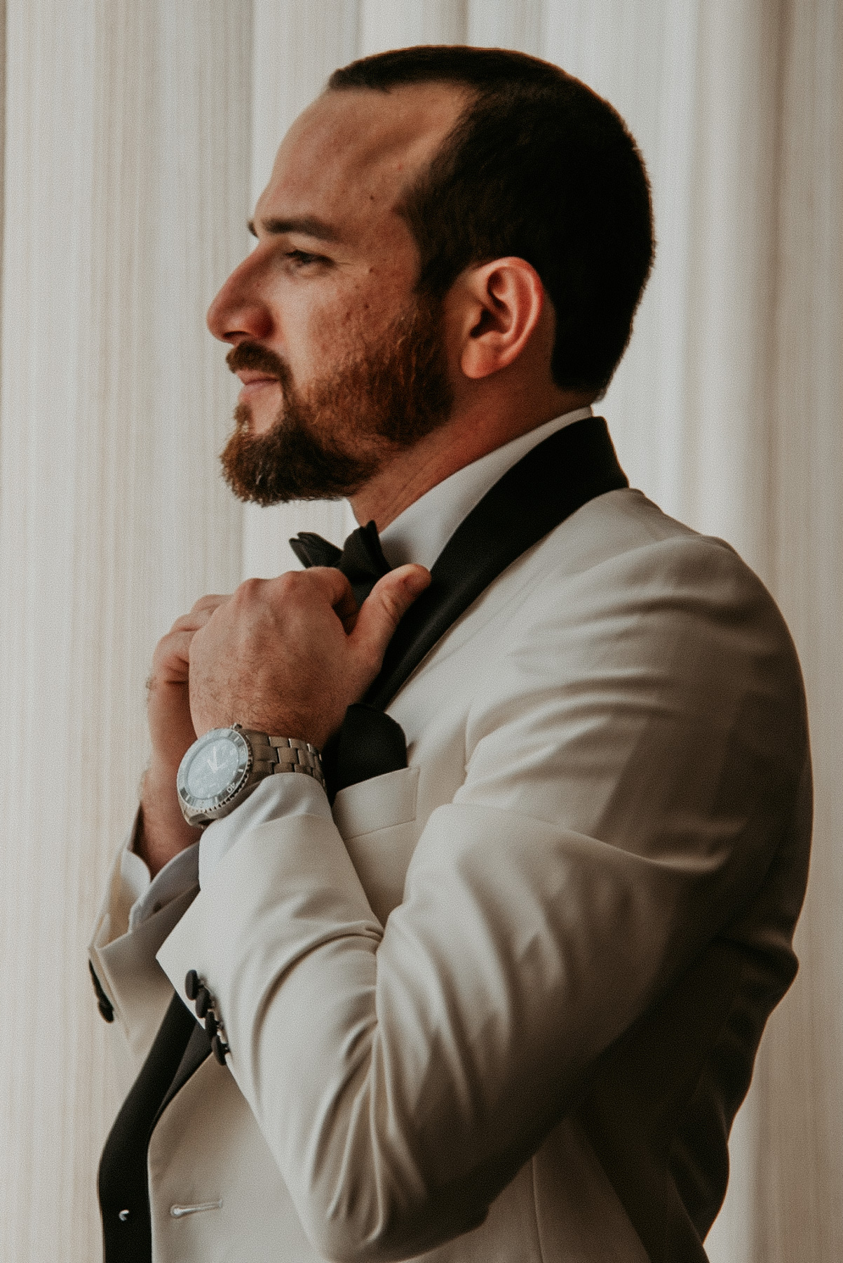 Groom getting ready at Royal Sonesta San Juan Puerto Rico