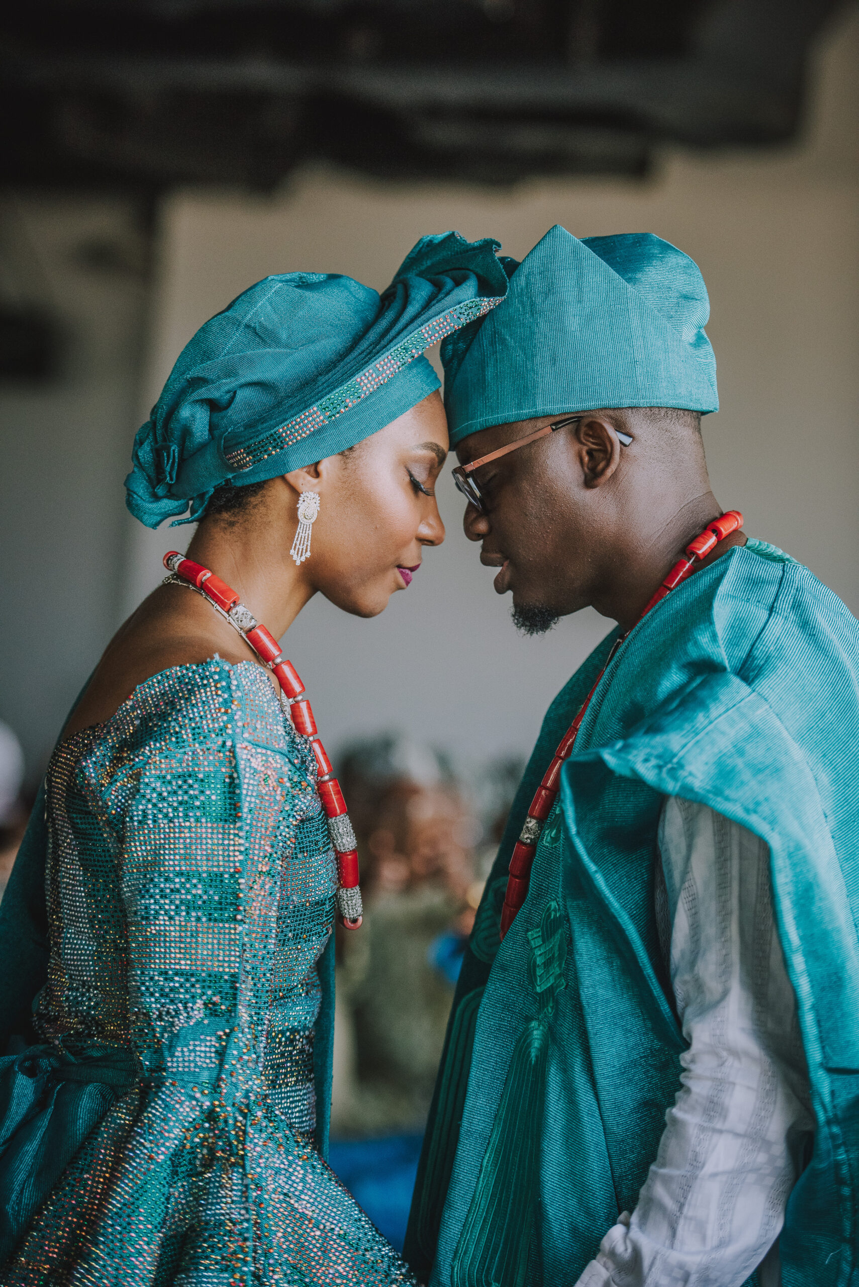 Couple celebrates vibrant Yoruba wedding ceremony at Salon Atlantiko, La Concha Resort.