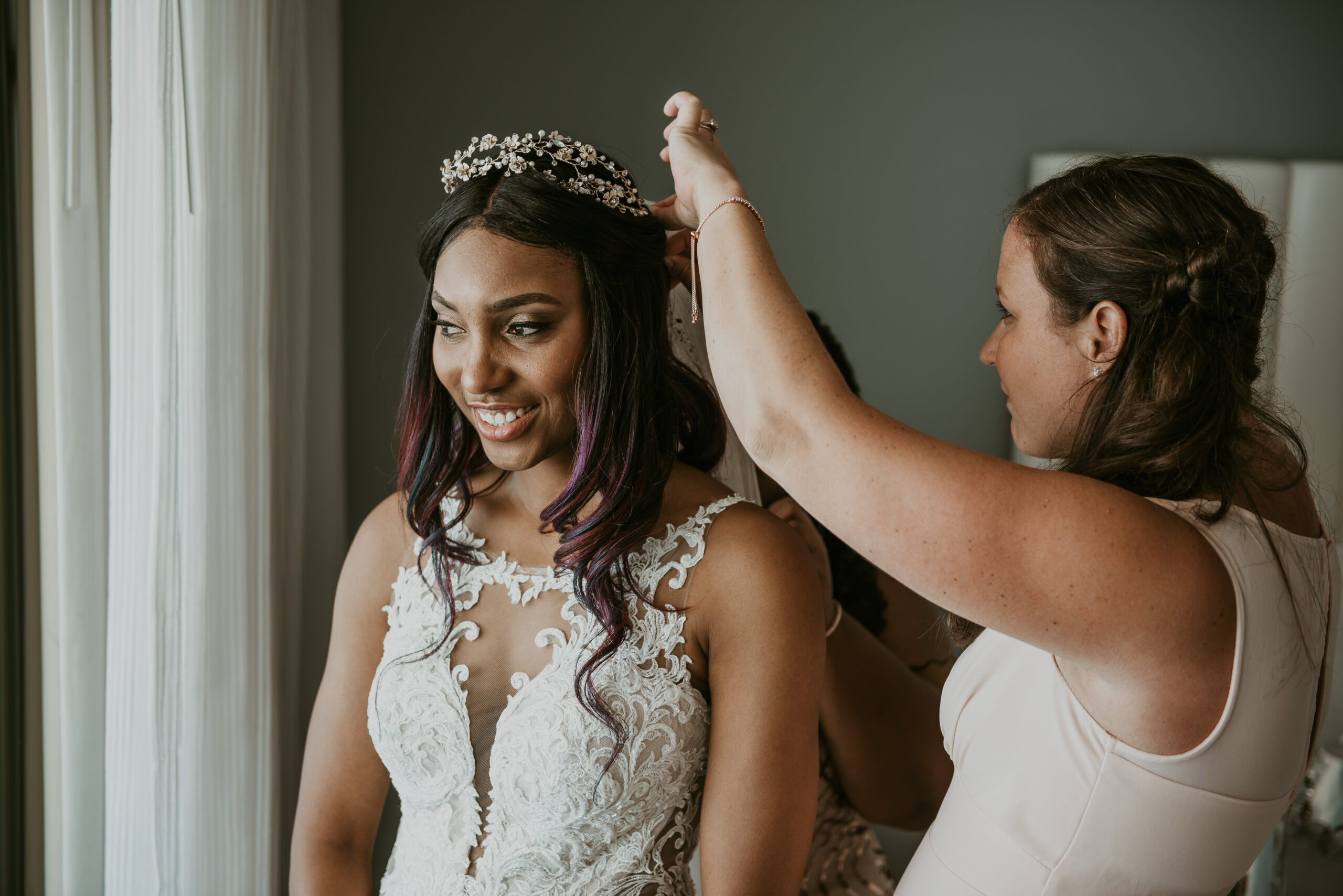 Bride getting ready at la Concha Beach Resort Wedding.