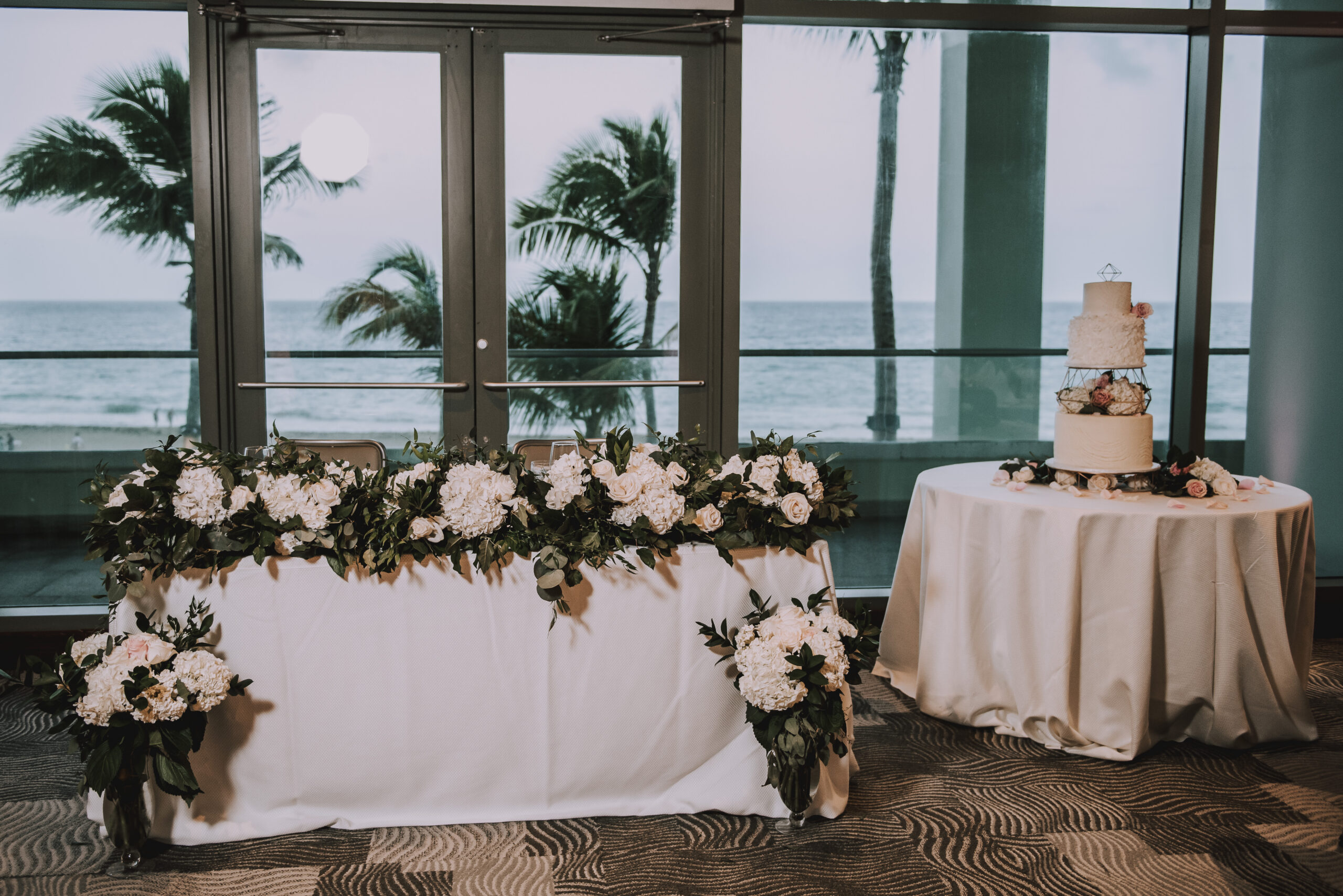 Wedding decor at Salon Atlantiko at La Concha Resort.