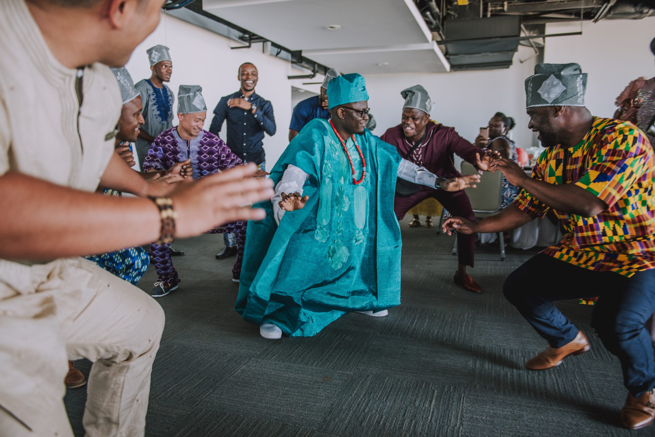 Groom celebrates vibrant Yoruba wedding ceremony at Salon Atlantiko, La Concha Resort.