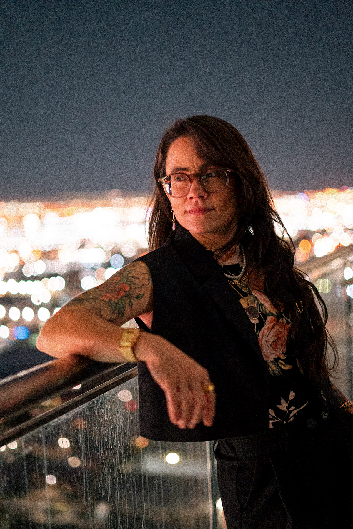 Nilka Gissell wedding portrait at night