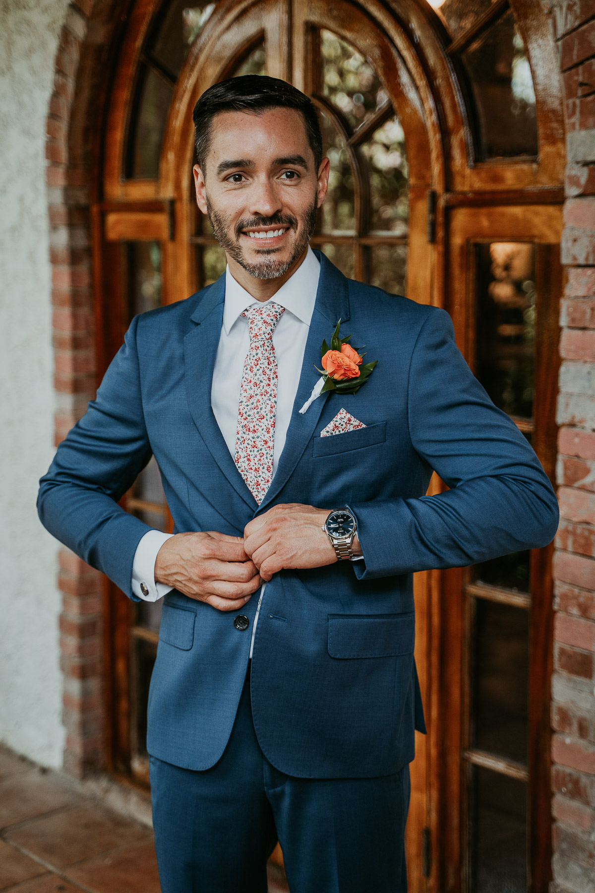 Groom getting ready at Hacienda Siesta Alegre LGBTQ+ Wedding