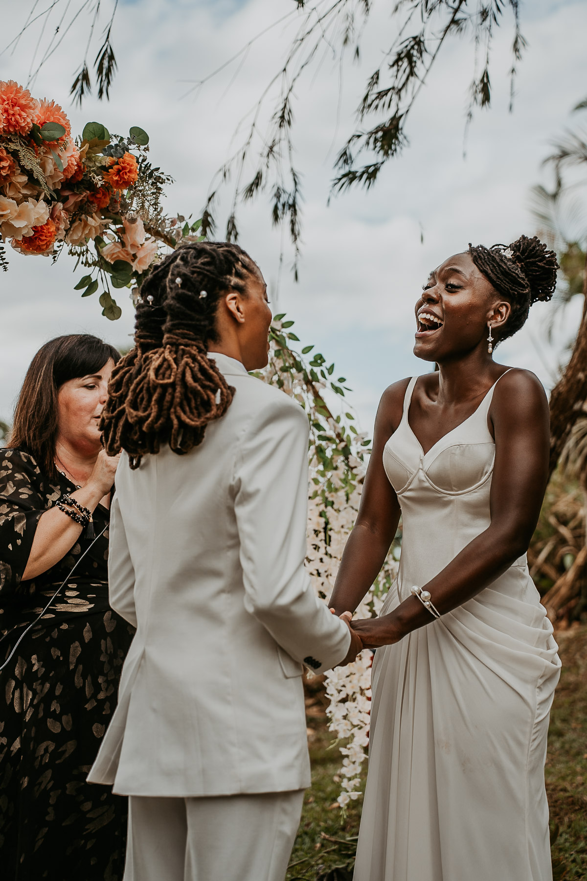 A heartfelt vow exchange during a micro wedding at a Puerto Rico Airbnb.