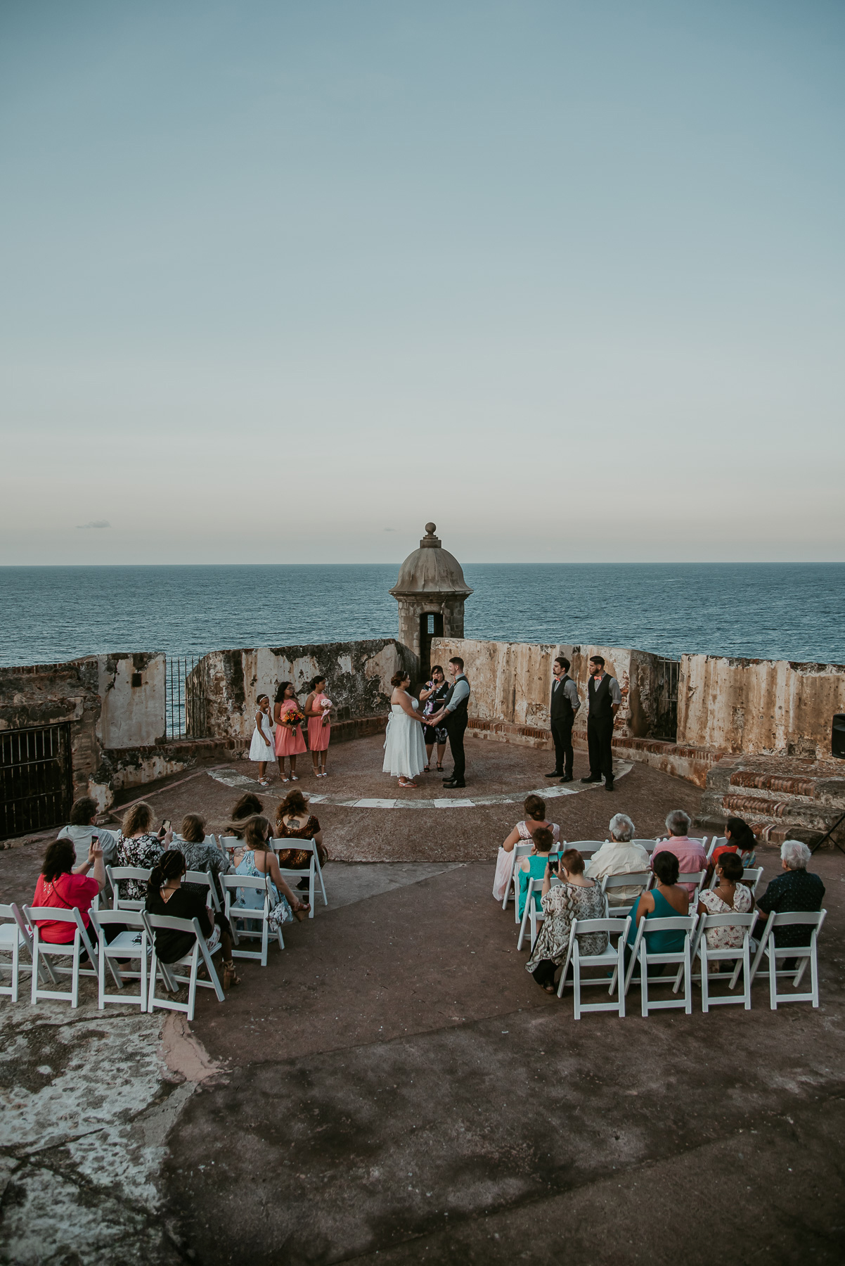 Wedding Ceremonony at El Morro Fort in San Juan Puerto Rico